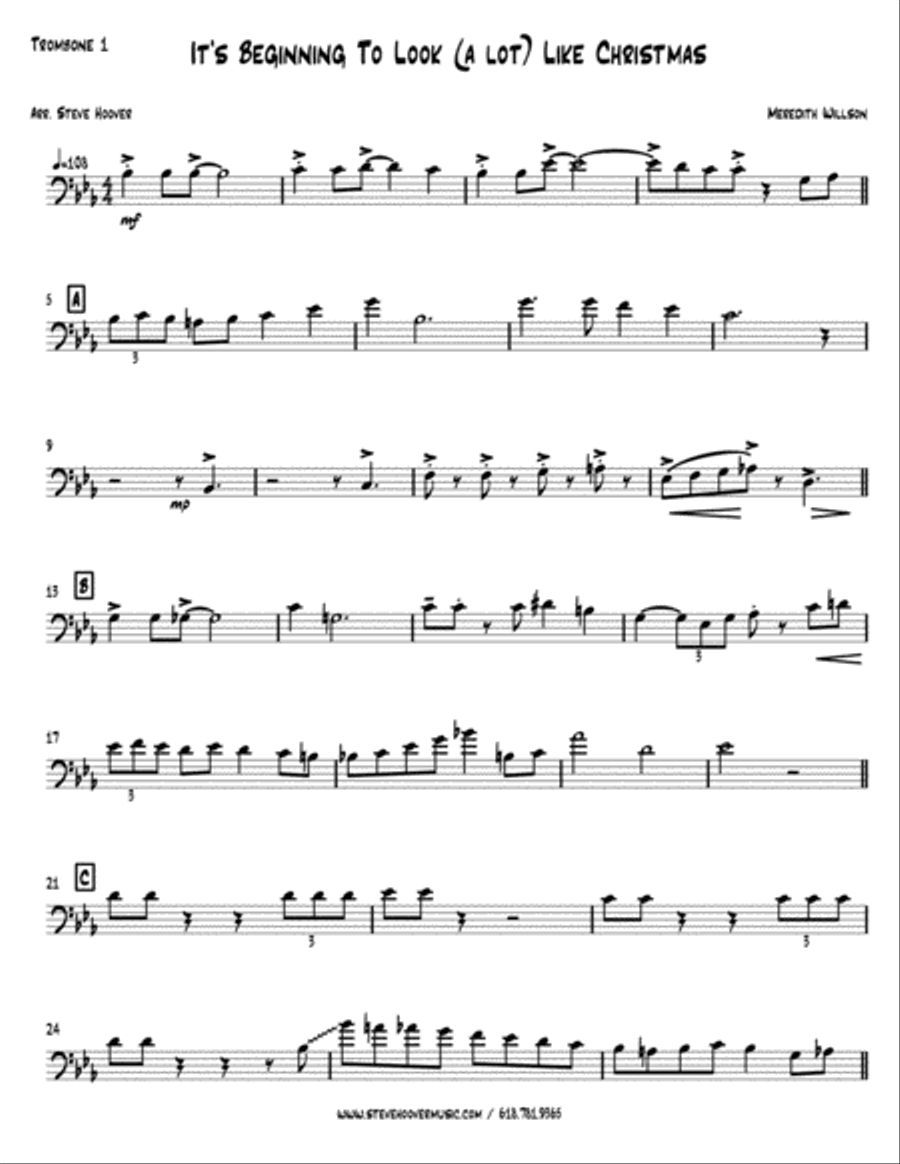 It's Beginning To Look Like Christmas Brass Ensemble scores gallery preview page 4
