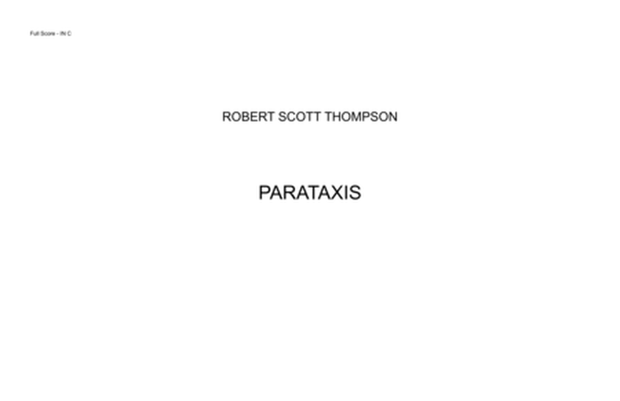 [Thompson] Parataxis
