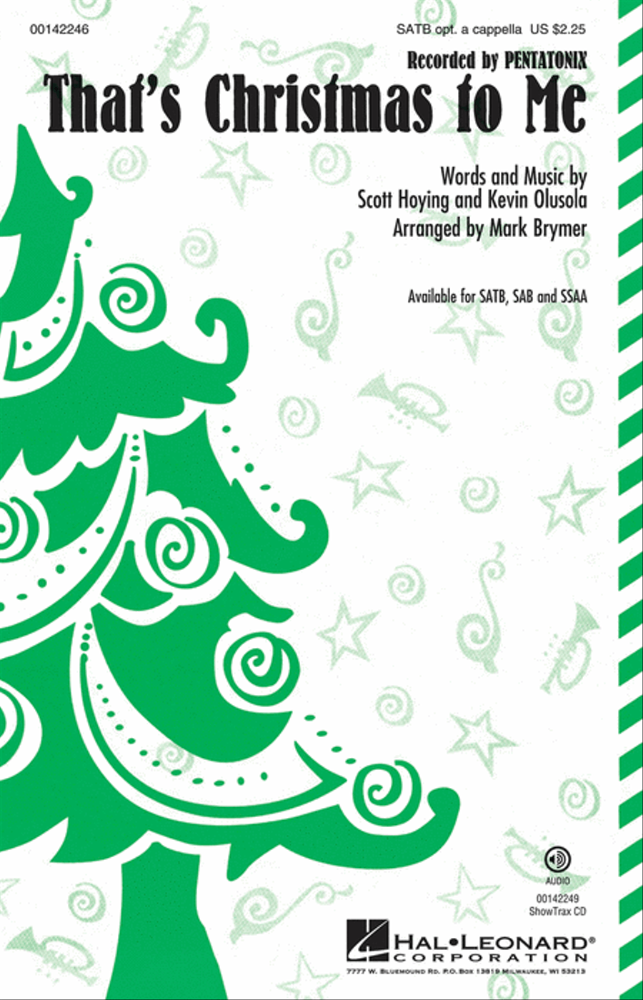 That's Christmas to Me 4-Part scores gallery preview page 1