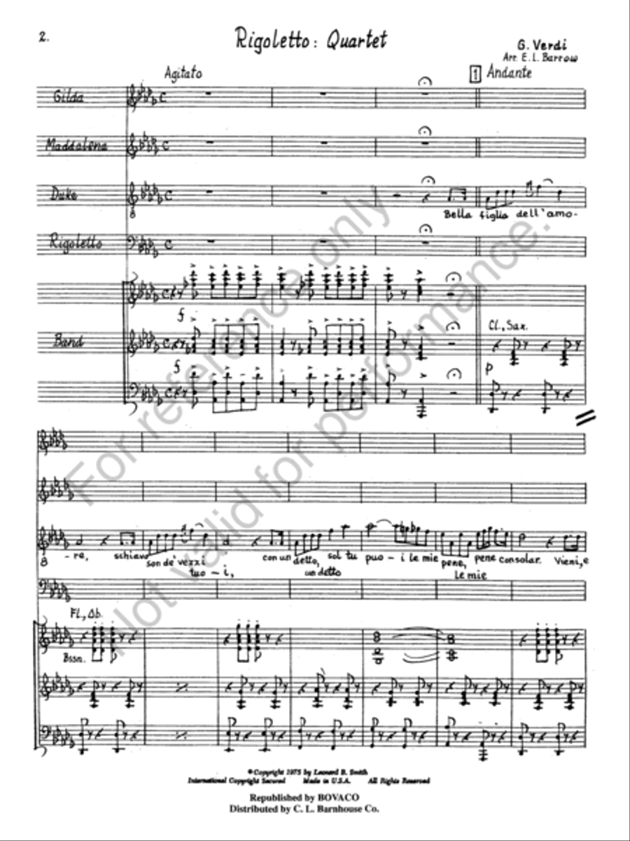 Bella figlia del amore Bella figlia del amore Concert Band scores gallery preview page 3