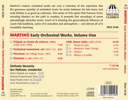 Volume 1: Early Orchestral Works