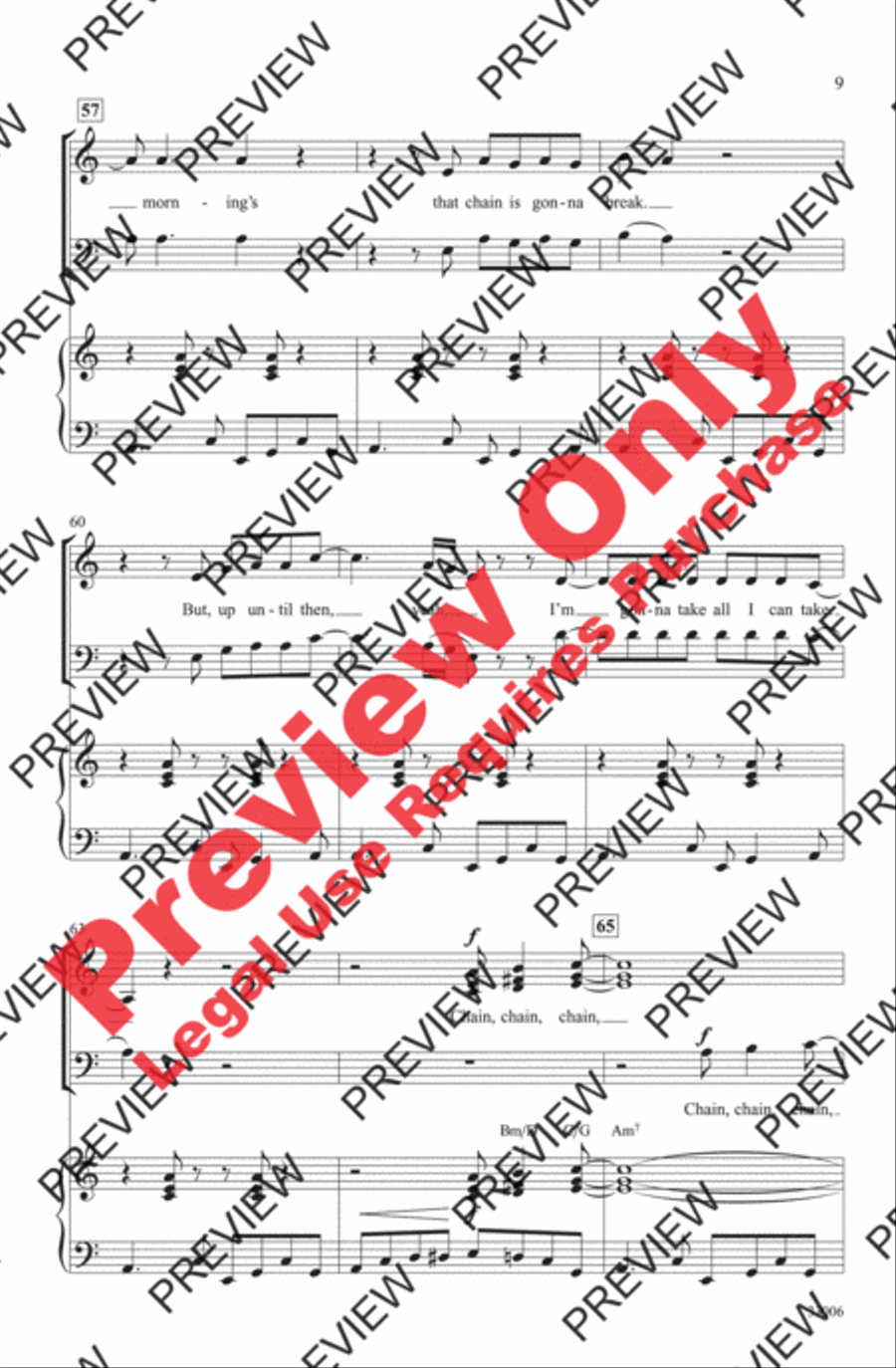 Chain of Fools 3-Part scores gallery preview page 9