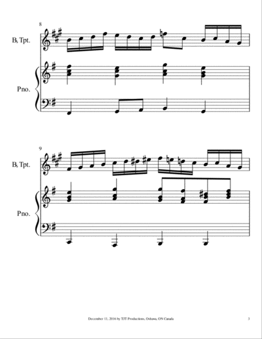 Intrada for Trumpet and Piano Trumpet Solo scores gallery preview page 3