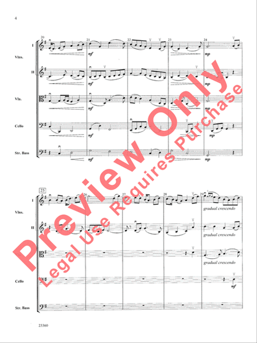 Folk Tune Air and Fiddler's Fury String Orchestra scores gallery preview page 5