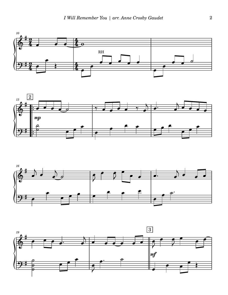 I Will Remember You Harp scores gallery preview page 3
