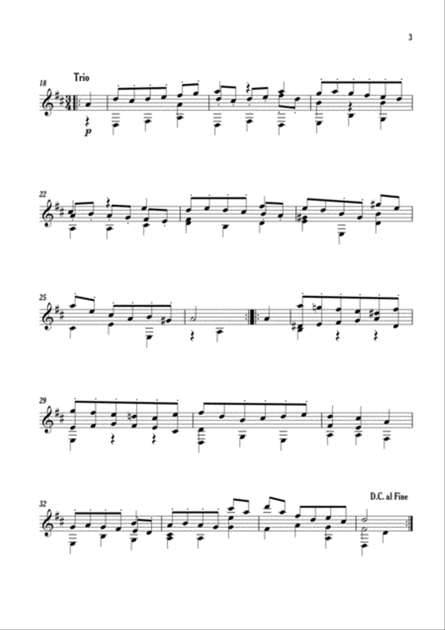 Elf Menuette Elf Menuette Acoustic Guitar scores gallery preview page 3