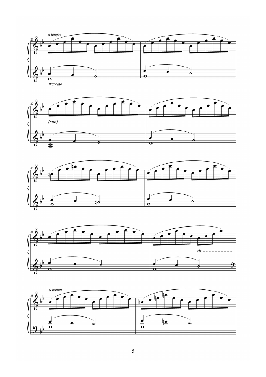 Romanza per pianoforte [PIANO SCORE] (foglio album) Piano Solo scores gallery preview page 4
