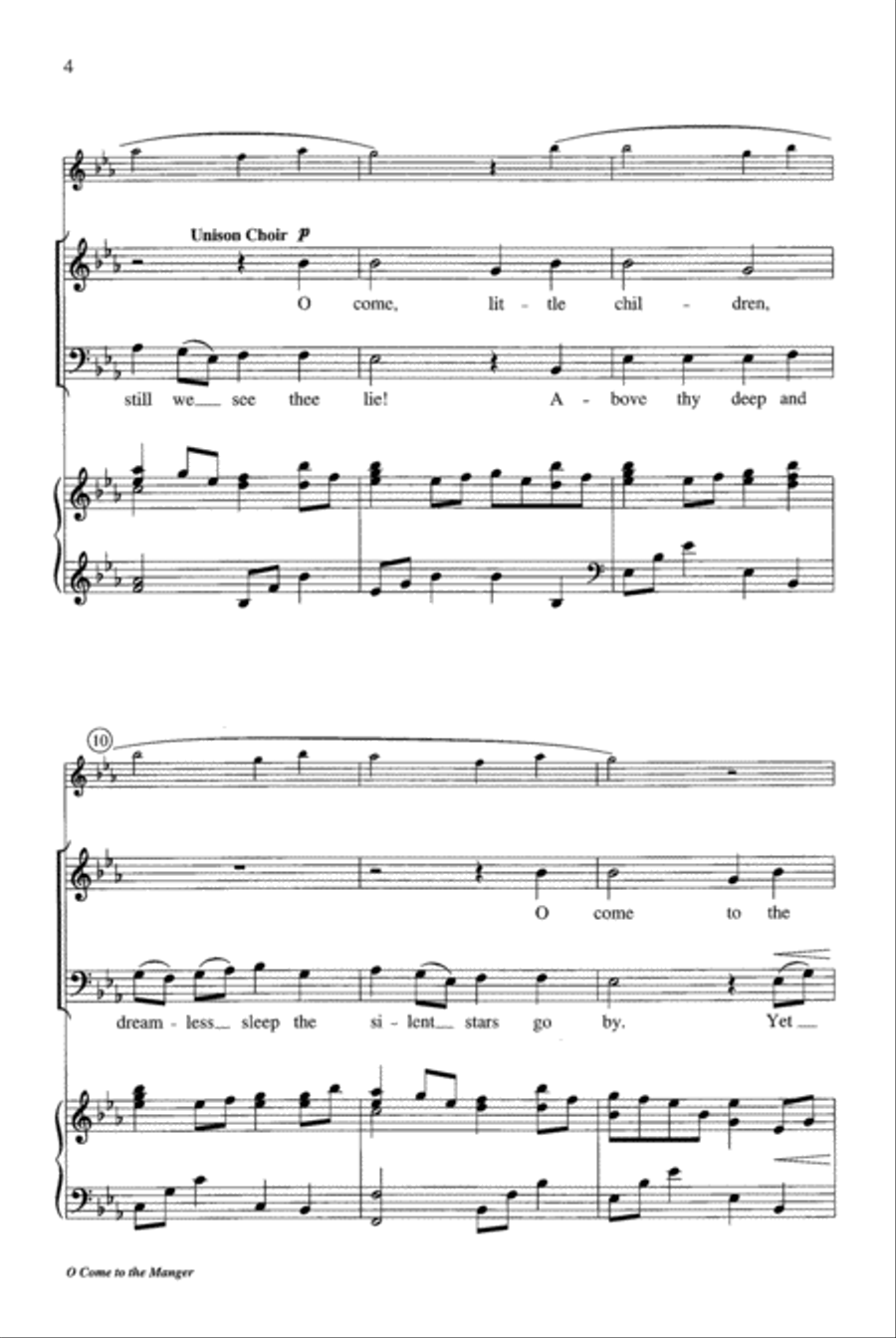 O Come to the Manger Children's Choir scores gallery preview page 4