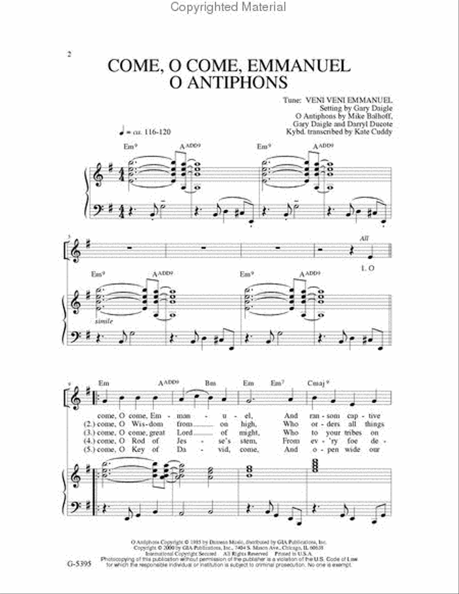 Come, O Come, Emmanuel / O Antiphons image number null