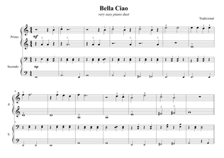 Book cover for Bella Ciao for piano duet