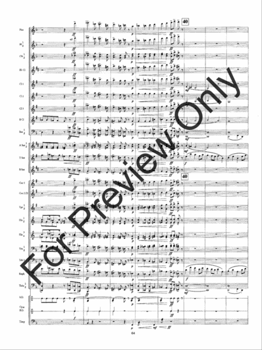 Symphony #3 Slavyanskaya Concert Band scores gallery preview page 67