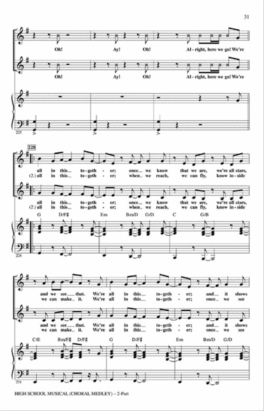 High School Musical (Choral Medley) 2-Part scores gallery preview page 5