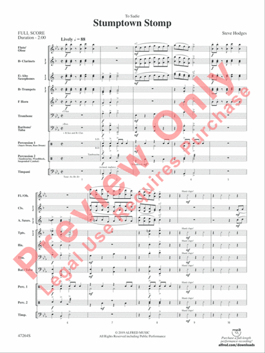 Stumptown Stomp Concert Band scores gallery preview page 3