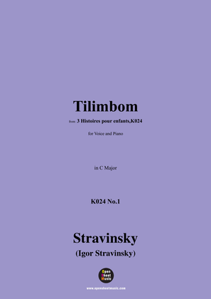 Book cover for Stravinsky-Tilimbom(1920),K024 No.1,in C Major