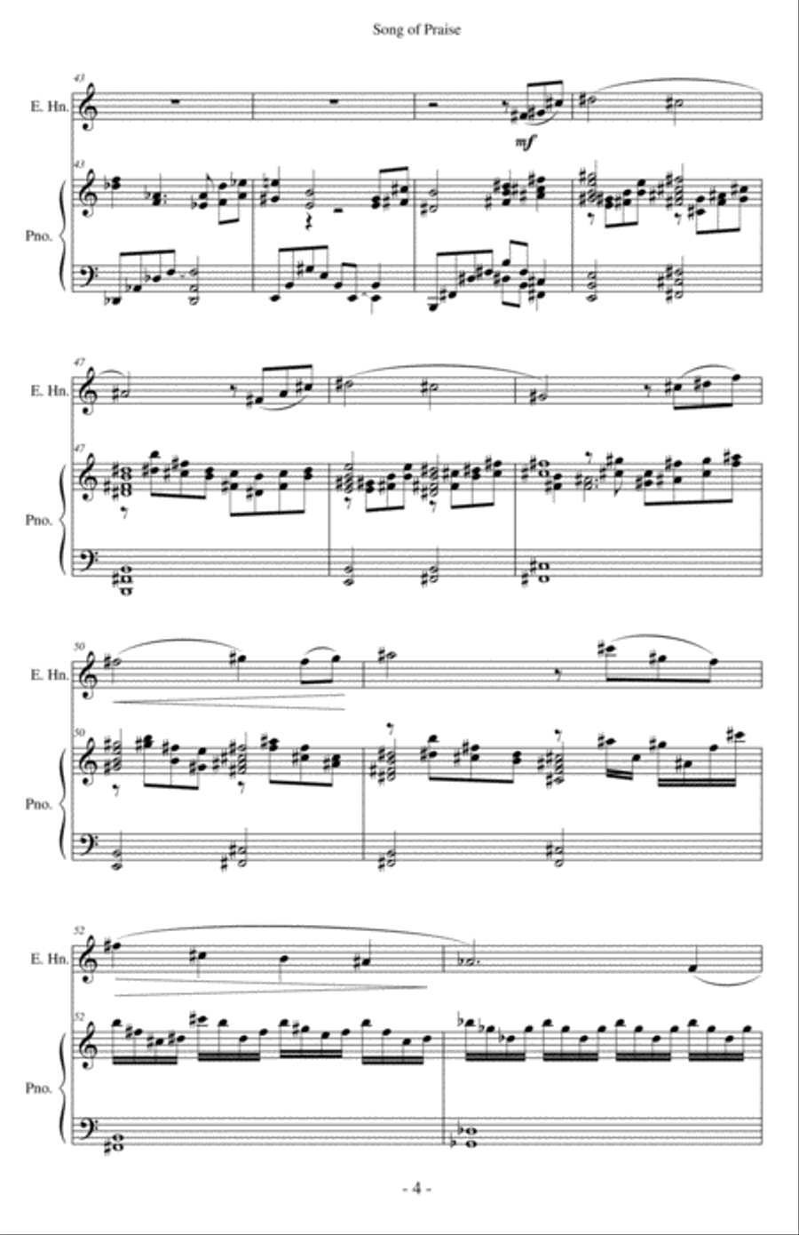 Song of Praise Song of Praise English Horn scores gallery preview page 4