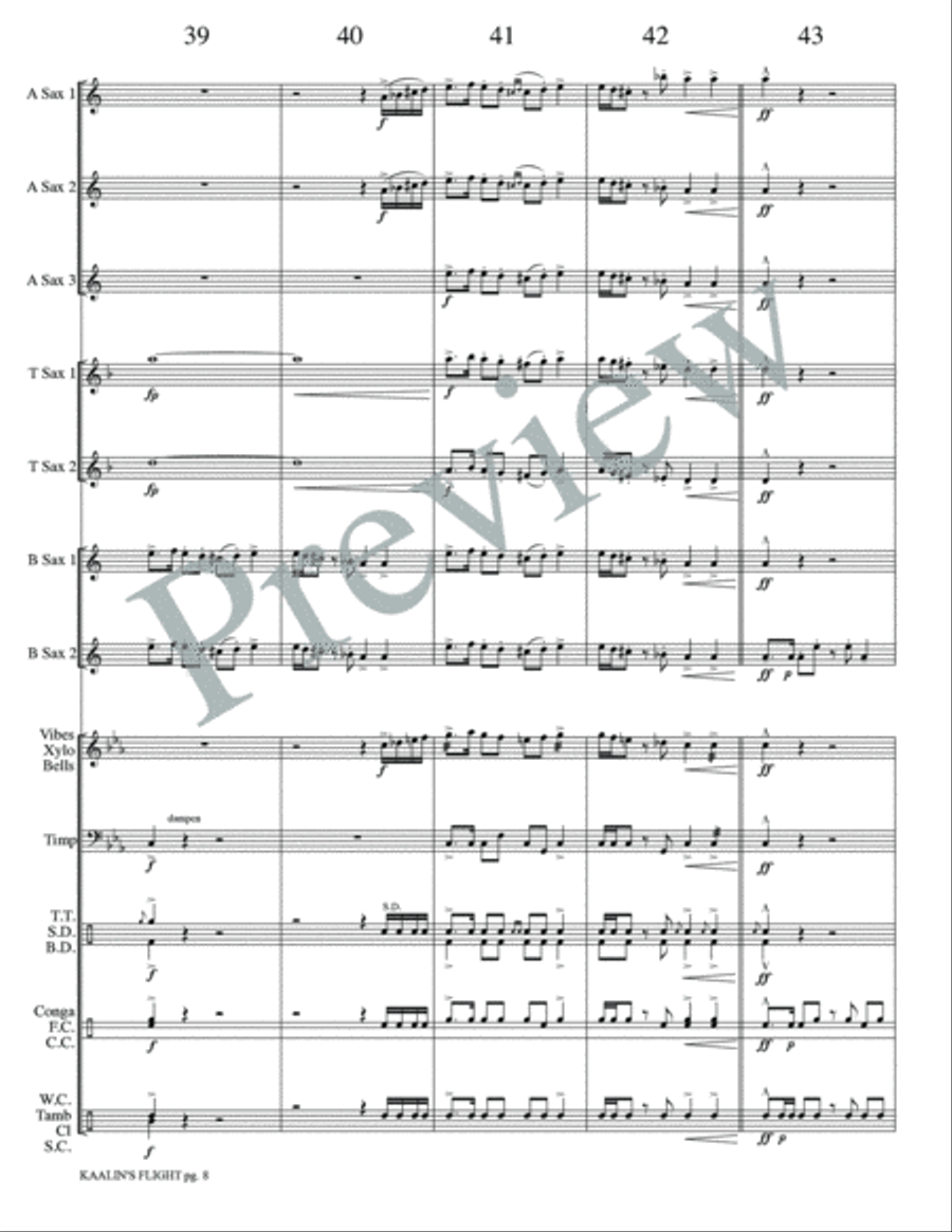Kaalin's Flight Kaalin's Flight Small Ensemble scores gallery preview page 10