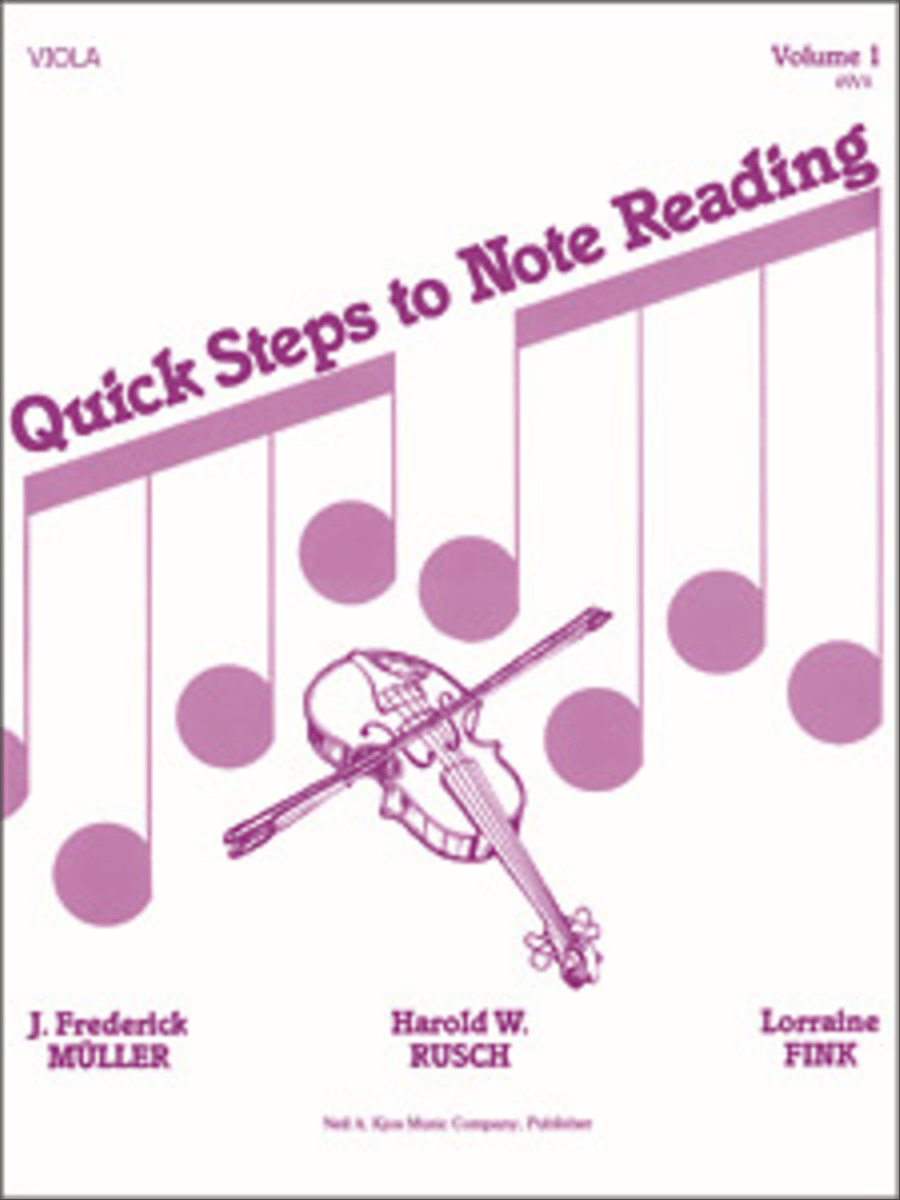 Quick Steps To Notereading, Vol 1 - Viola