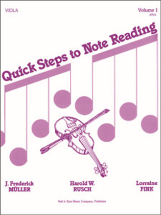 Book cover for Quick Steps To Notereading, Vol 1 - Viola