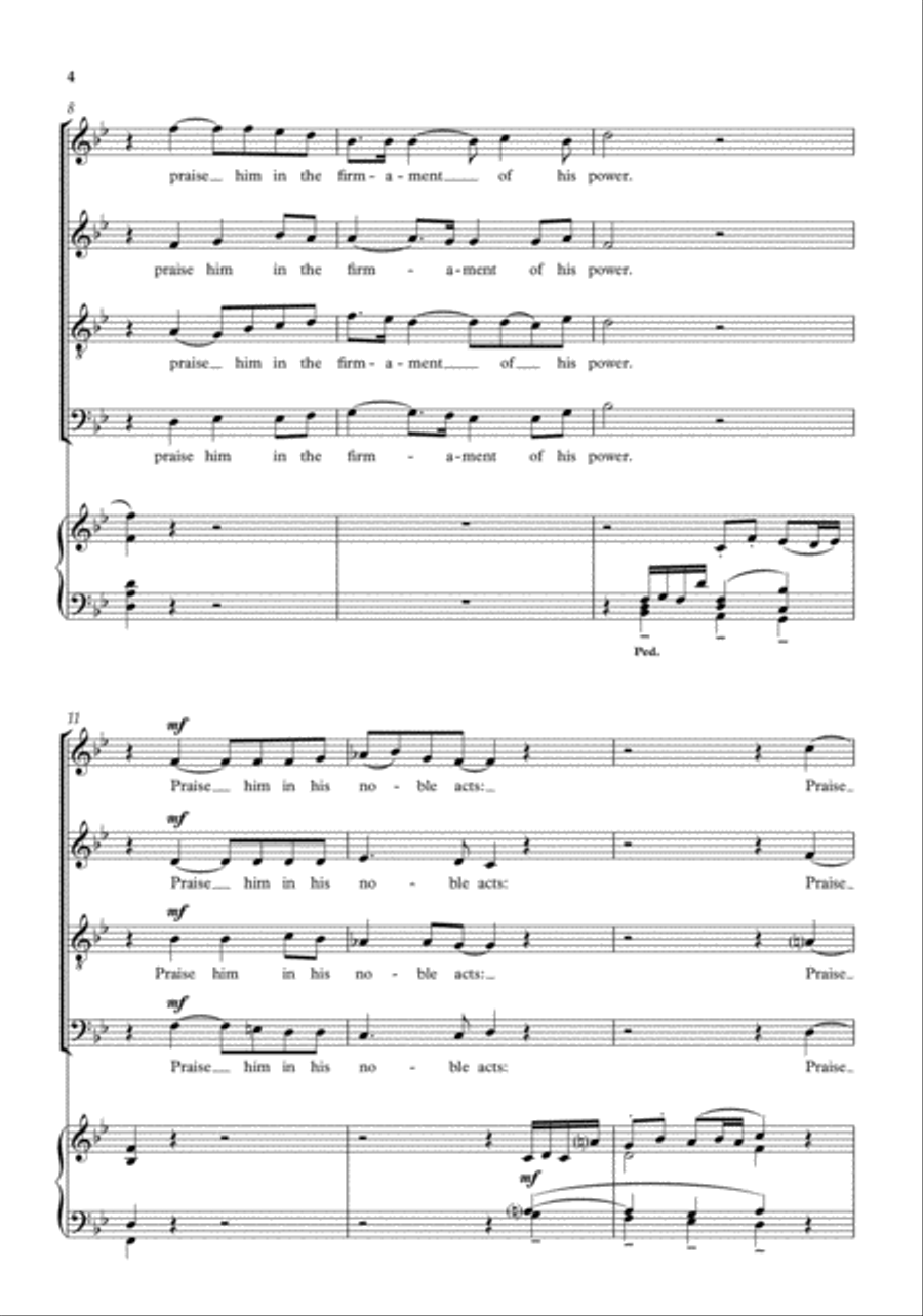 O praise God in his sanctuary 4-Part scores gallery preview page 3
