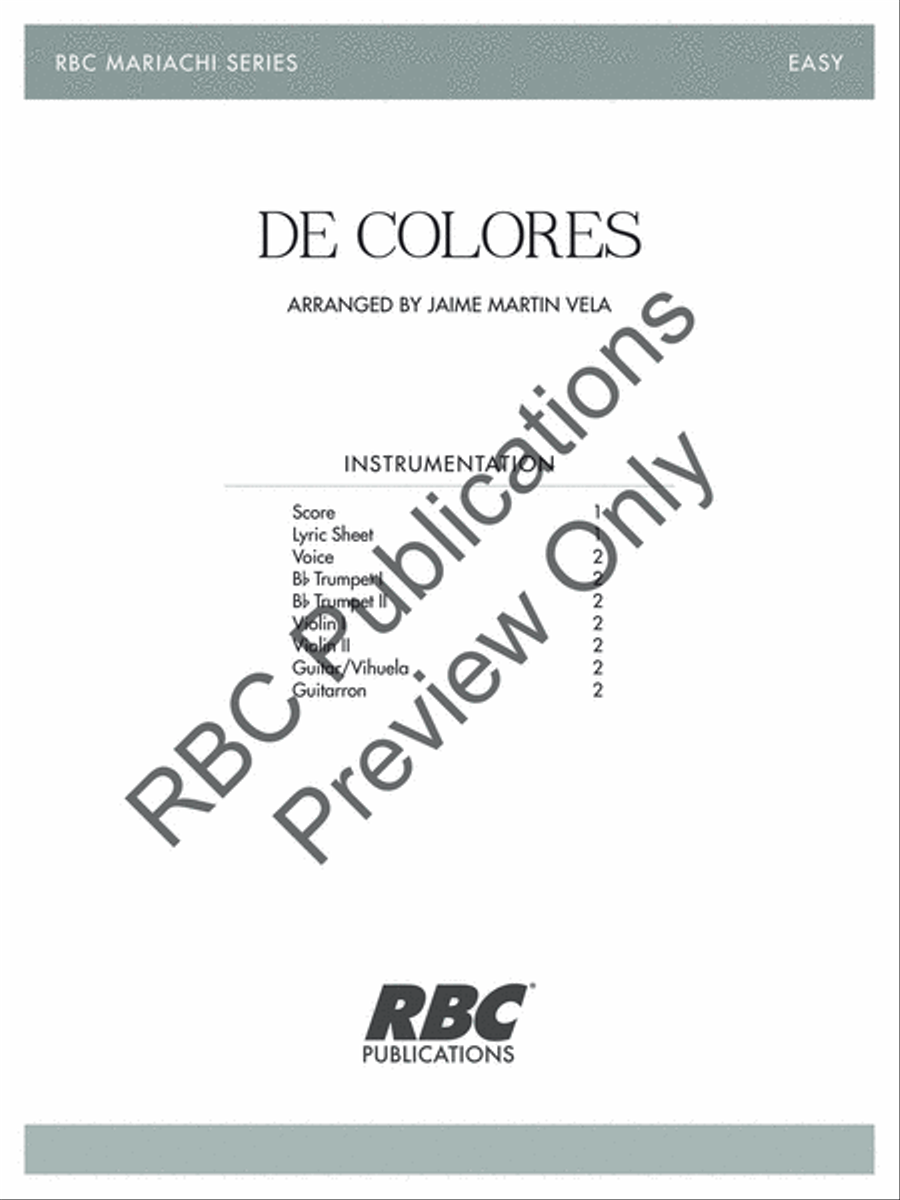 De Colores (Score) De Colores (Score) Voice scores gallery preview page 2