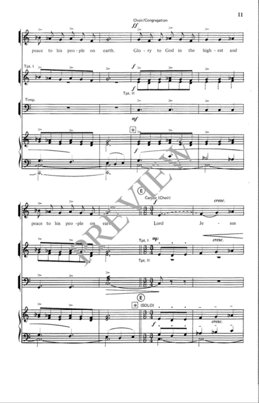 Festive Mass Festive Mass Unison Choir scores gallery preview page 12