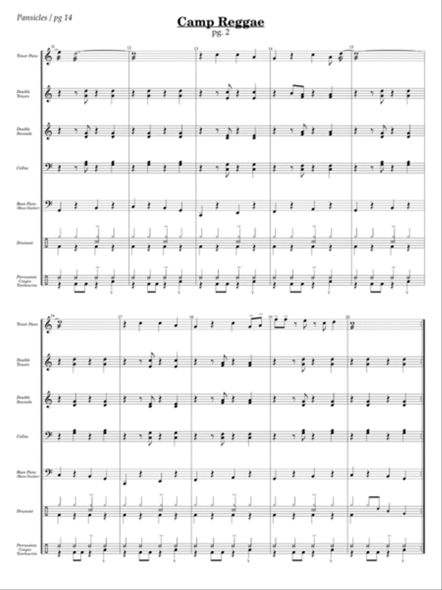 Pansicles - 7 Steel Pan Ensembles for 7 - 9 players Steel Pan scores gallery preview page 9