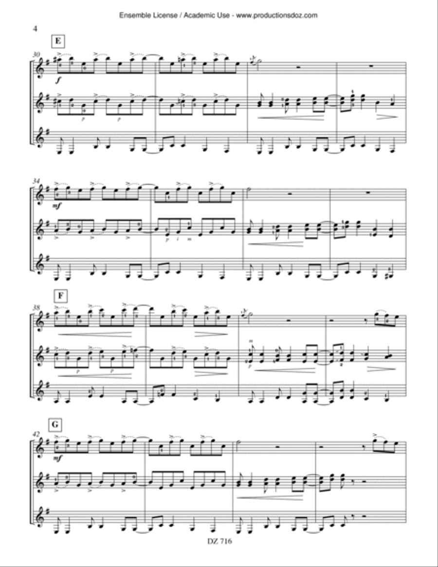 Mister Ioso Song, Rumba Marica Guitar Ensemble scores gallery preview page 4