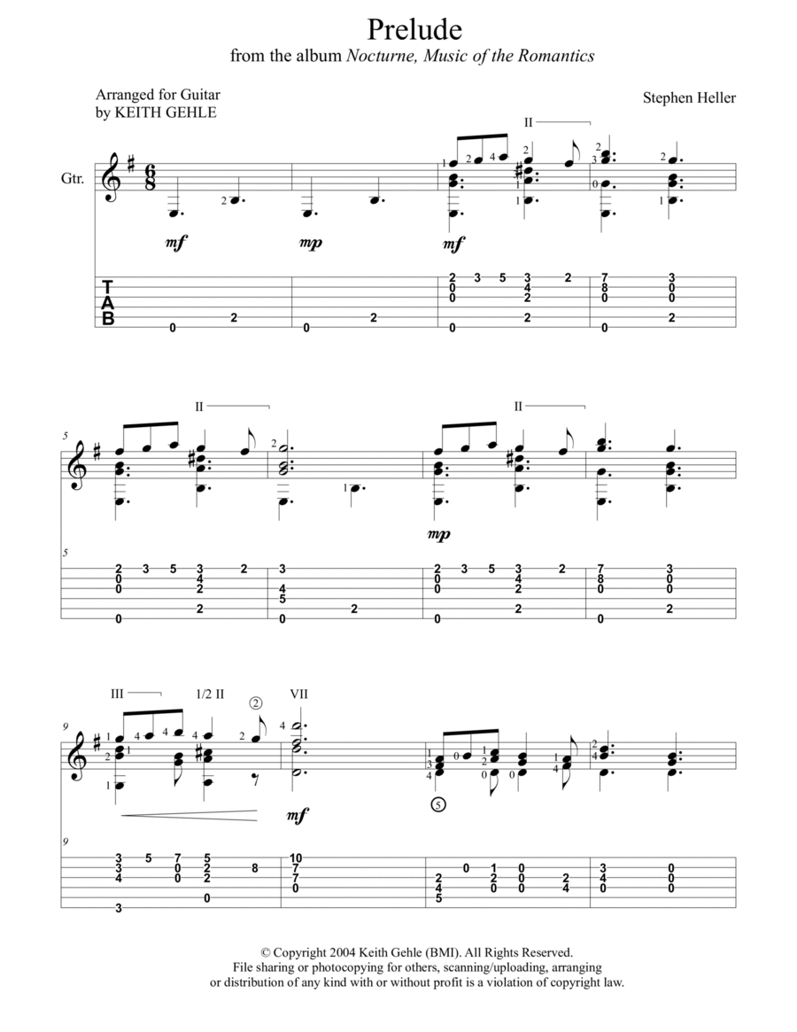 "Prelude and Petite Tarantelle" for solo classical fingerstyle guitar (+TAB) image number null