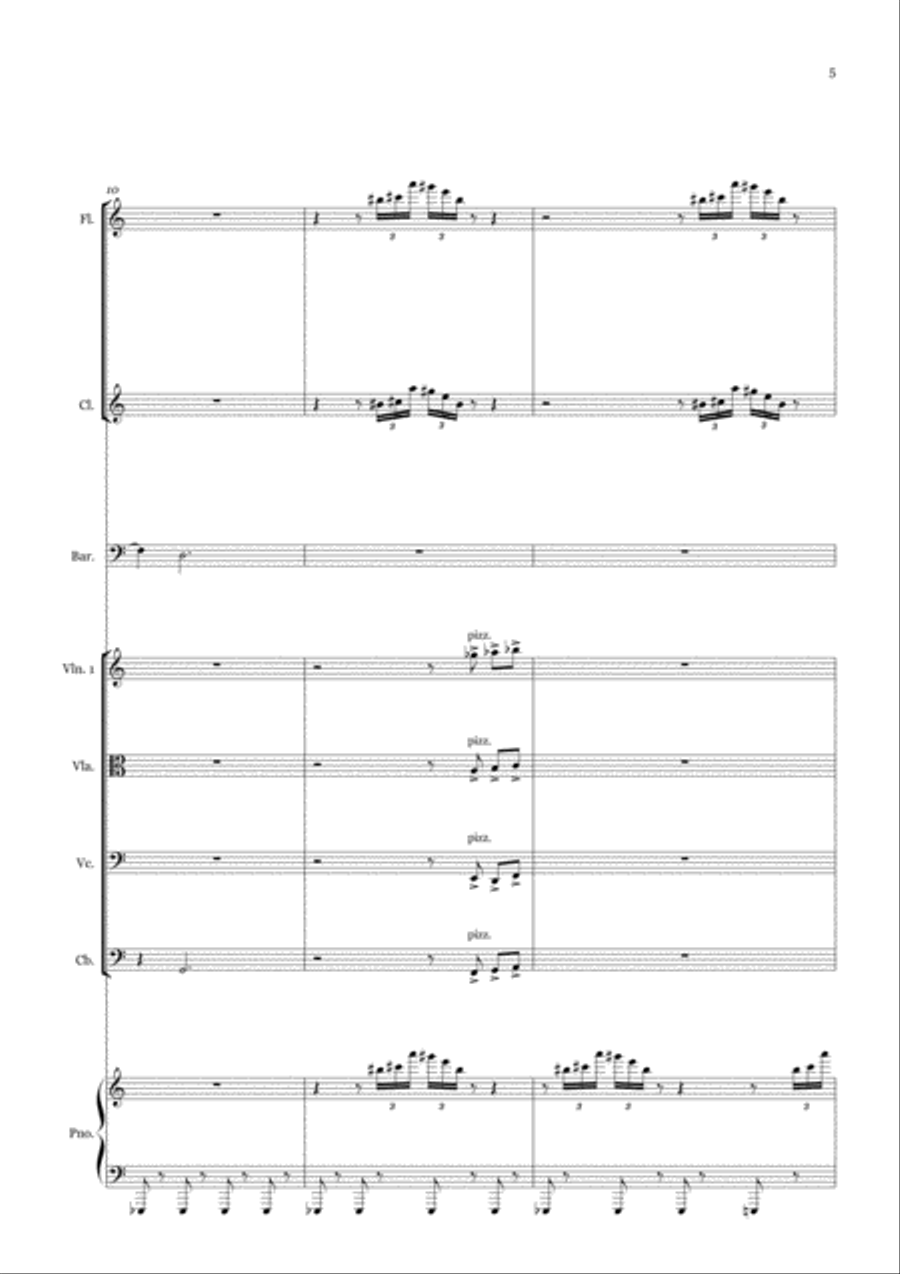 Thalulla for Baryton and Ensemble Large Ensemble scores gallery preview page 5