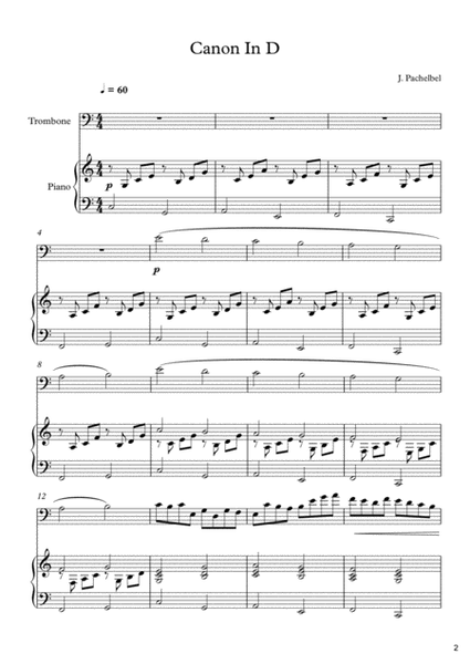 10 Wedding Songs For Trombone & Piano