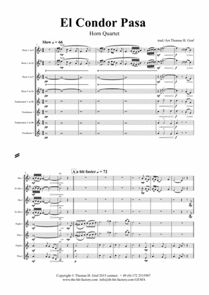 El Condor pasa - Peruvian Folk Song - Horn Quartet - Arrangement: Thomas H. Graf