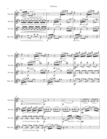 String Quartet No. 12 in F Major, "American" for Saxophone Quartet MOVEMENT I image number null