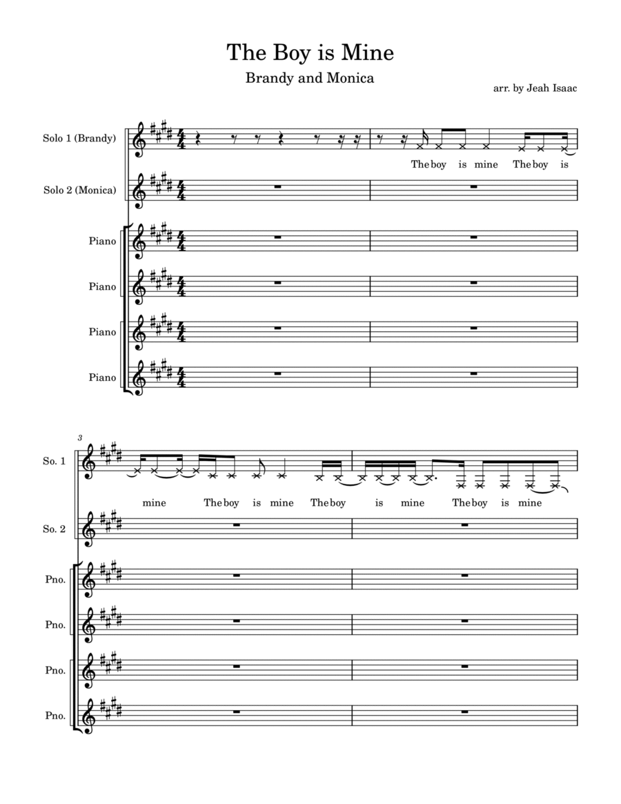 The Boy Is Mine The Boy Is Mine SSAA scores gallery preview page 1