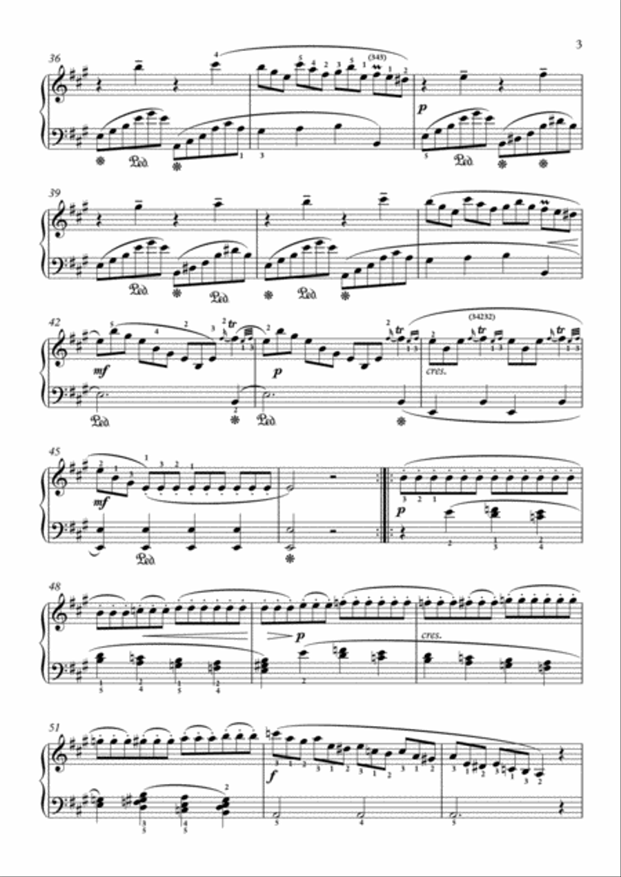 Scarlatti-Sonata in A-Major L.133 K.211(piano) Piano Solo scores gallery preview page 4