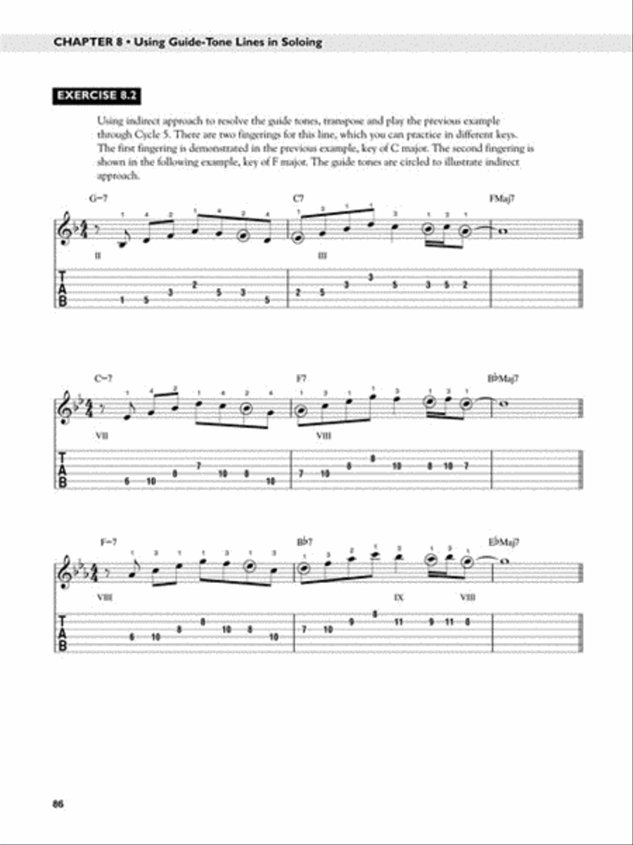Jazz Improvisation for Guitar Electric Guitar scores gallery preview page 4