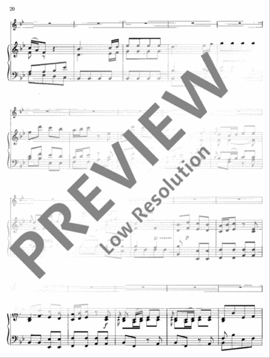 Concerto Bb major No. 292 Flute scores gallery preview page 21