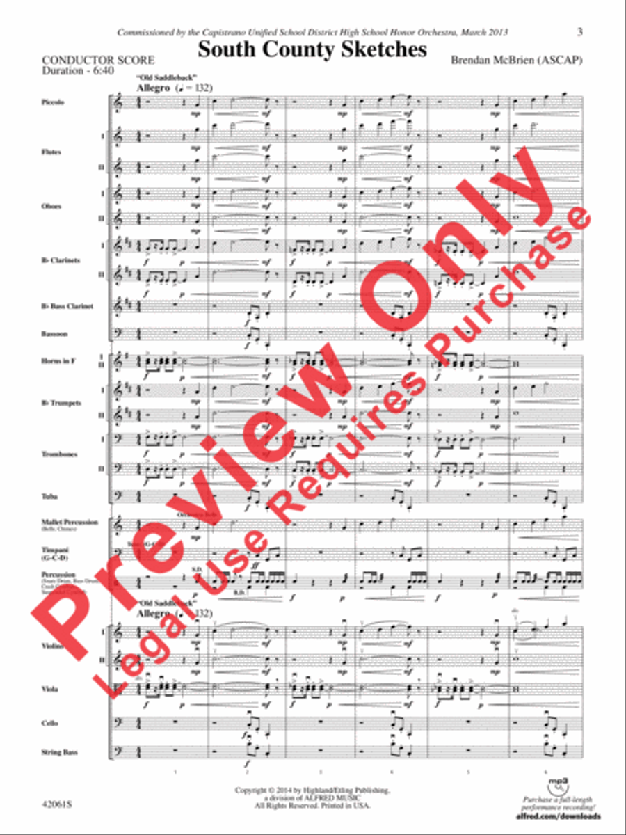 South County Sketches Full Orchestra scores gallery preview page 4