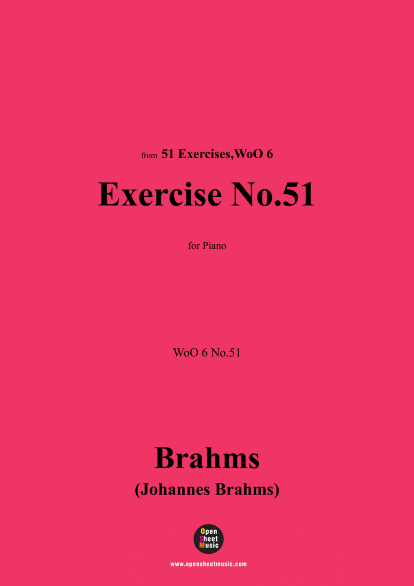 Brahms-Exercise No.51,WoO 6 No.51,for Piano image number null