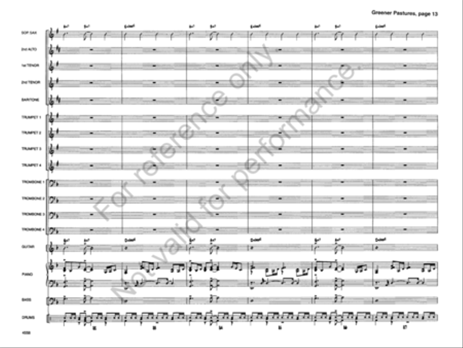 Greener Pastures Greener Pastures Jazz Ensemble scores gallery preview page 14