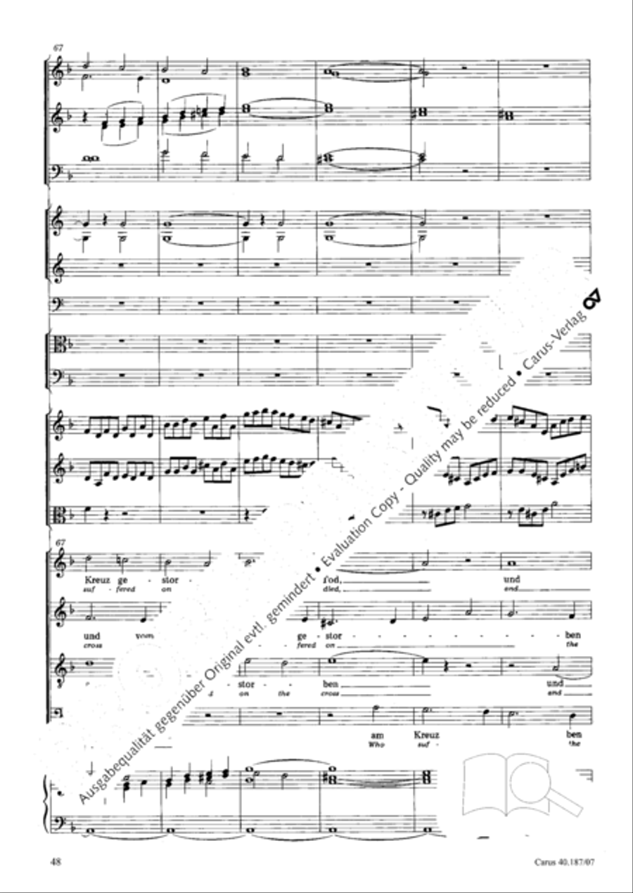 Verleih uns Frieden + Wir glauben all an einen Gott Orchestra scores gallery preview page 49