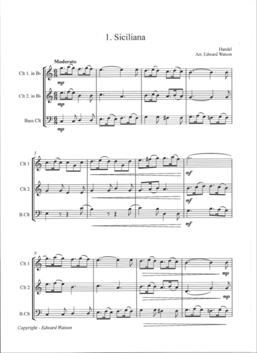 A Handel Suite Bass Clarinet scores gallery preview page 2