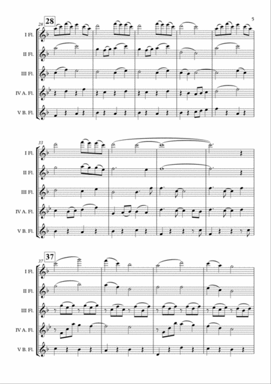 God Bless Us Everyone God Bless Us Everyone Flute Choir scores gallery preview page 6