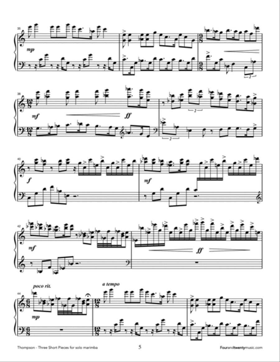 Marimba solo sheet music cheap