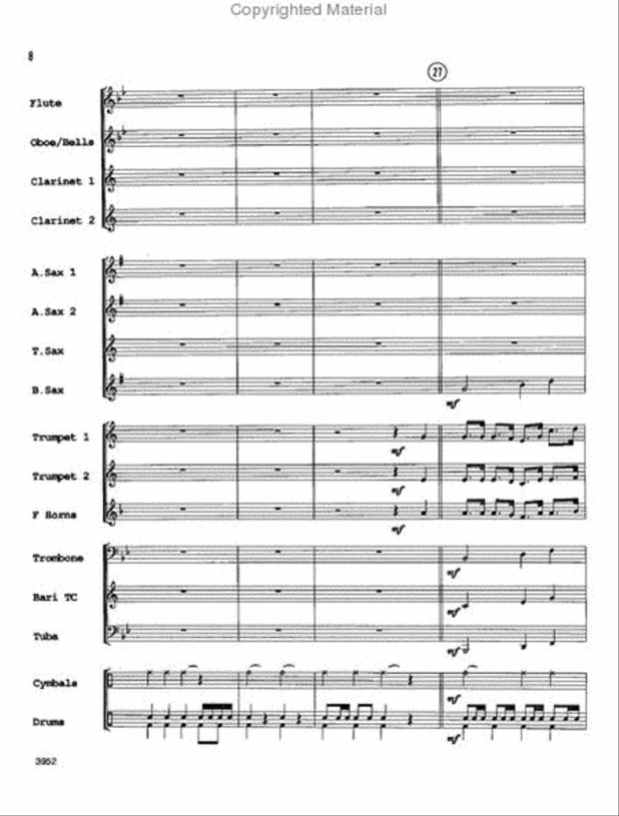 Battle Hymn of the Republic Concert Band scores gallery preview page 7