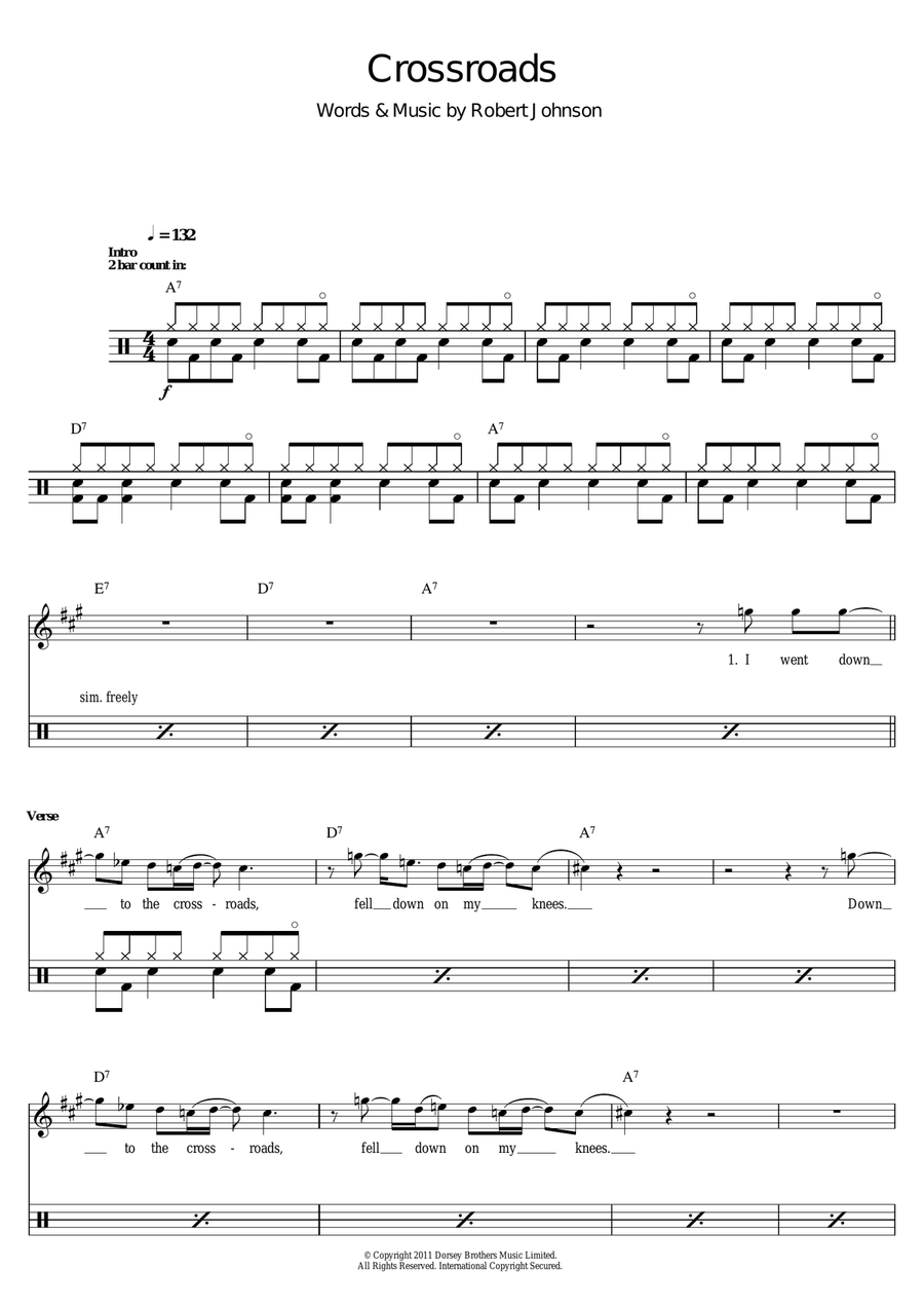 Crossroads Drum Set scores gallery preview page 1