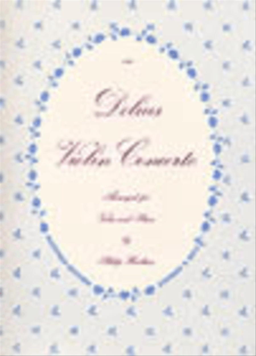 Concerto for Violin and Orchestra transcribed for Violin and Piano