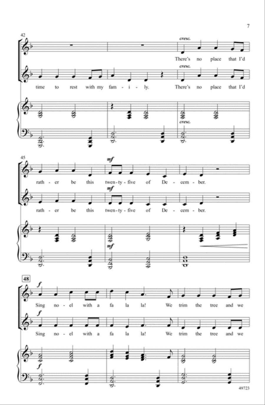 This Twenty-Five of December Choir scores gallery preview page 6