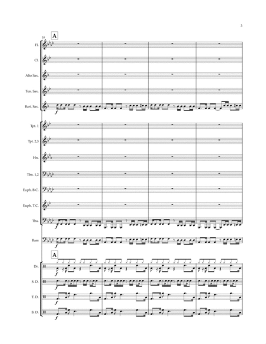 Stereo Hearts Stereo Hearts Marching Band scores gallery preview page 3