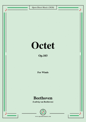 Book cover for Beethoven-Octet in E flat Major,Op.103,for Winds