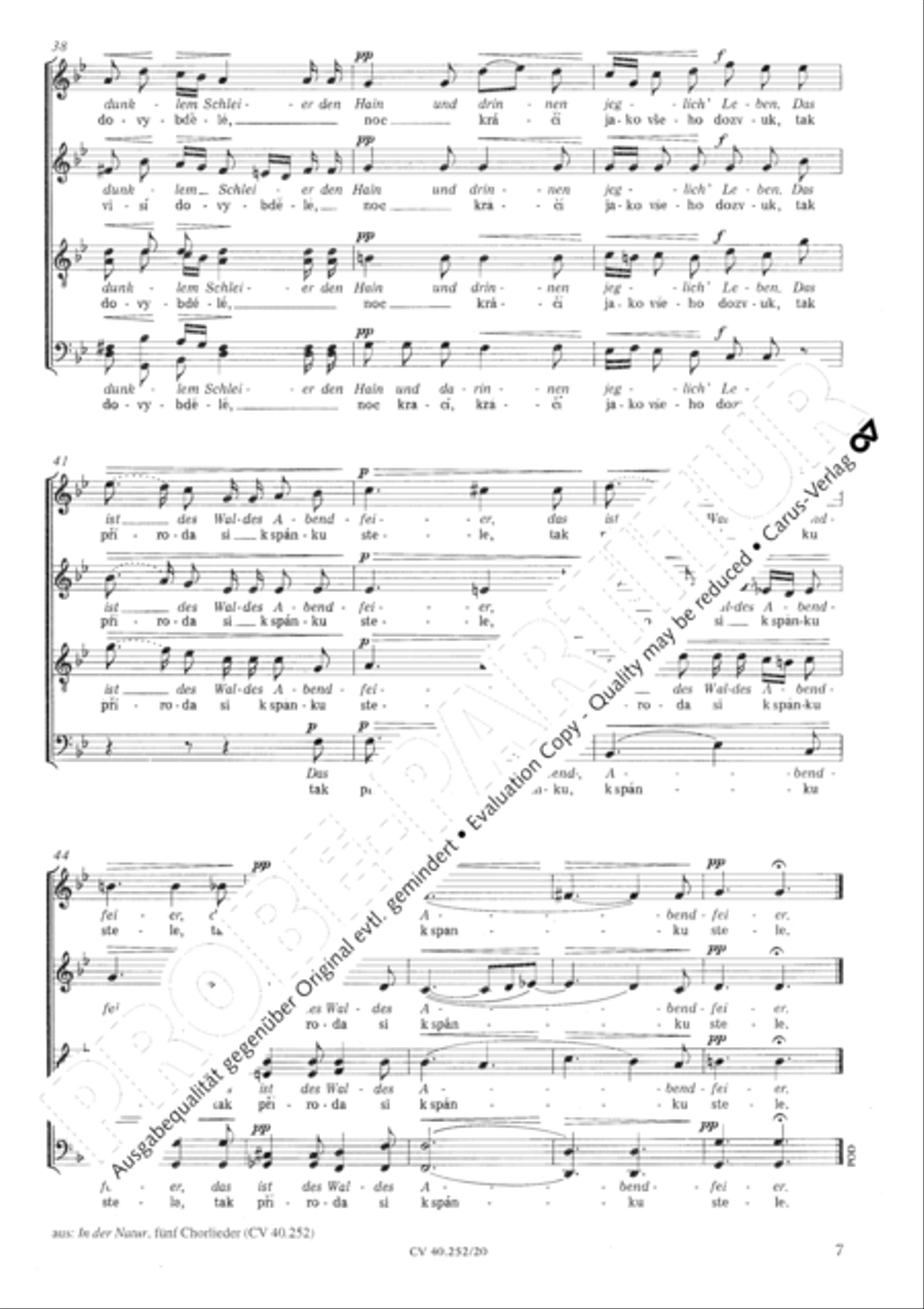 Vecerni les rozvazal zvonky 4-Part scores gallery preview page 8